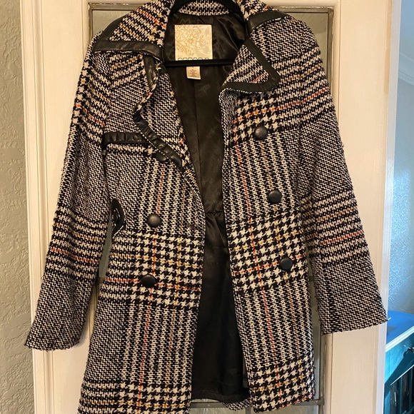 Arden B tweed pea coat - Picture 2 of 7